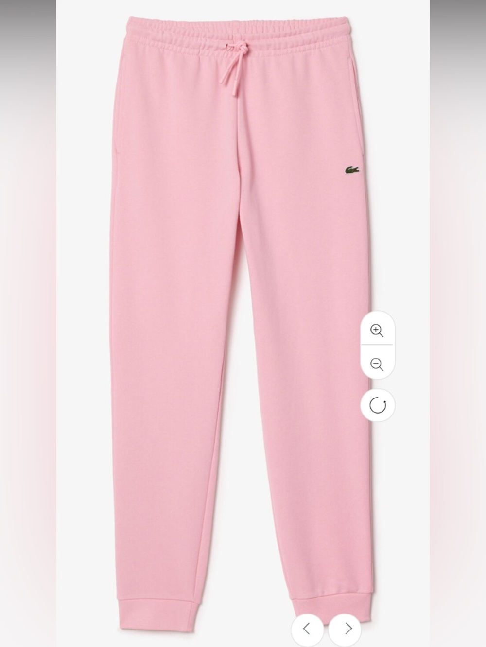 Lacoste Pink Jogger Pants with Embroidered Crocodile - Picture 2 of 8